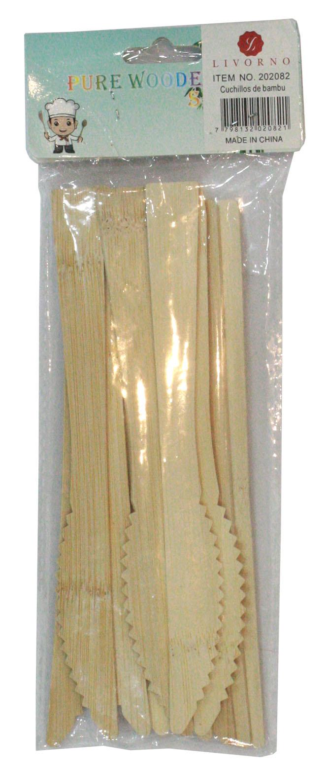 SET X 12 CUCHILLOS BAMBOO - 16CM