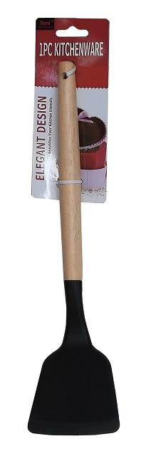 ESPATULA DE SILICONA CON MANGO DE MADERA