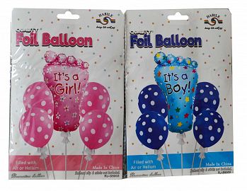 5 GLOBOS (1 METALIZADO Y 4 LATEX )