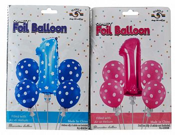 5 GLOBOS (1 METALIZADO Y 4 LATEX )