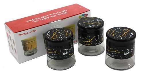 FRASCOS DE VIDRIO SET X 3 - 11 X 9